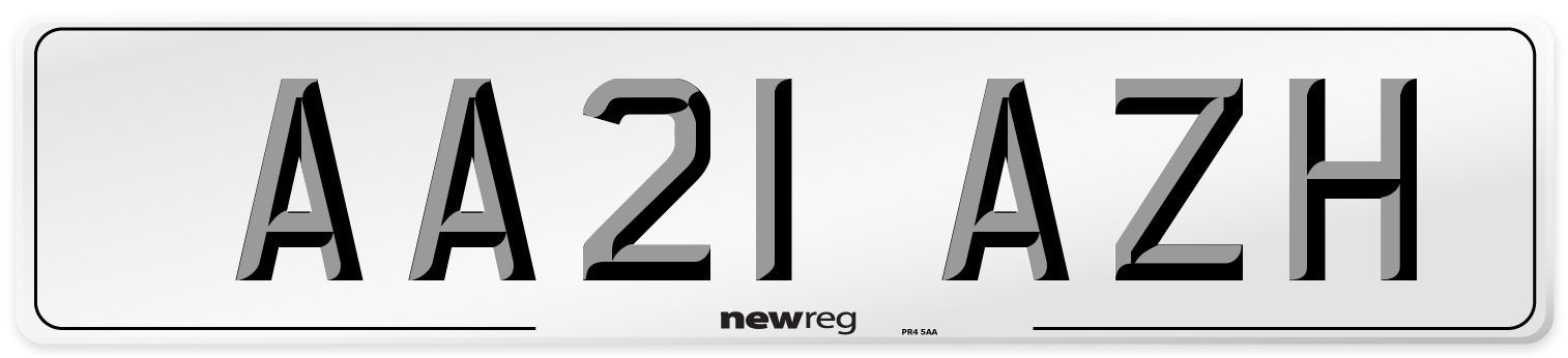 AA21 AZH Number Plate from New Reg